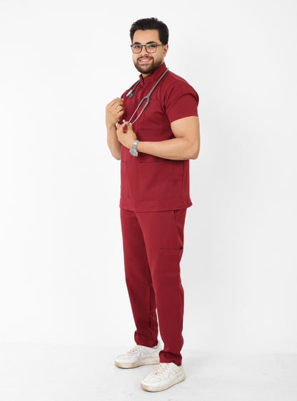 High-Collar Garnet Rouge Full set ARMK Scrub For HIM