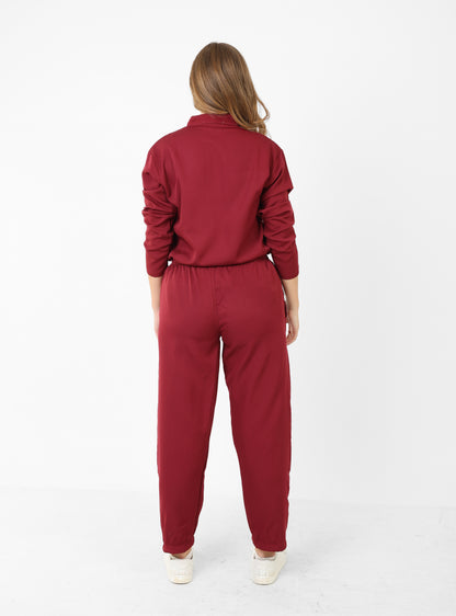 High-Collar Long Sleeves Garnet Rouge Full set ARMK Scrub For HER